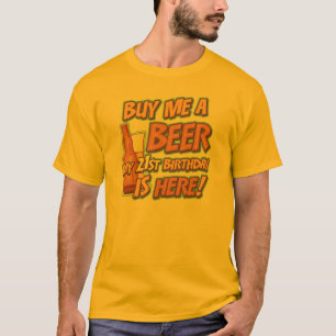 Camiseta Cerveza de cumpleaños número 21