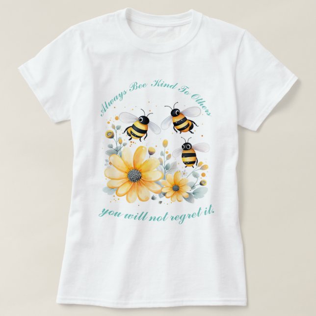 Camiseta Cerveza de flores inspiradoras amable (Diseño del anverso)