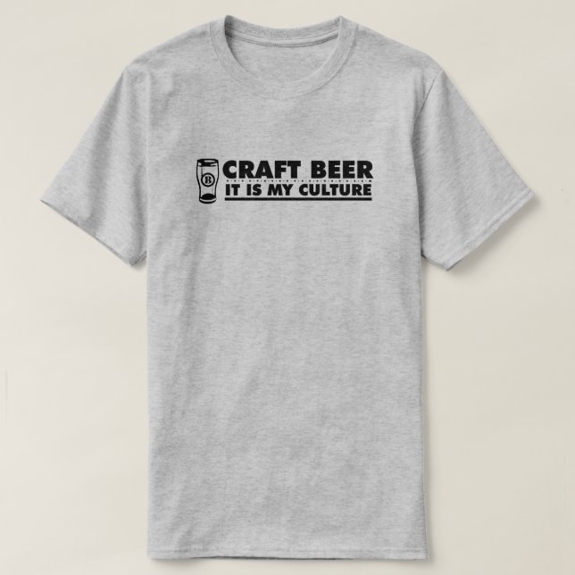 Camiseta Cerveza de la artesanía es mi cultura - Estilo 2 (Diseño del anverso)
