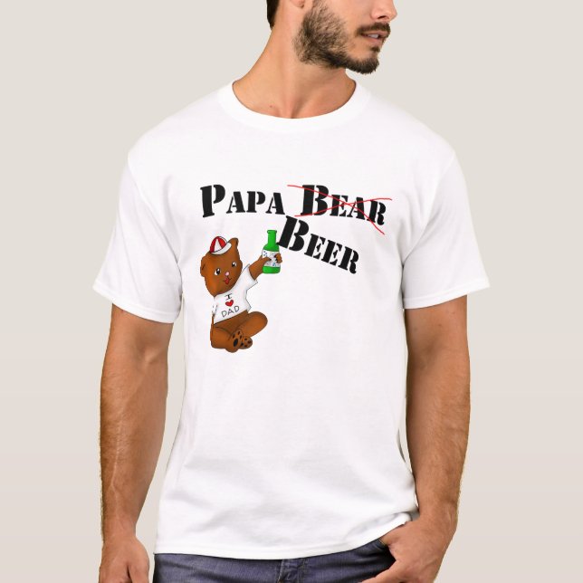 Camiseta Cerveza de la papá (Anverso)