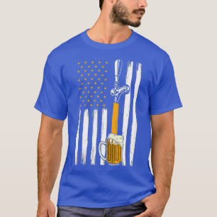 Camiseta Cerveza de naves de bandera estadounidense