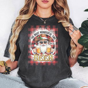 Camiseta Cerveza de Santa vaquero Divertida Navidad Humor b