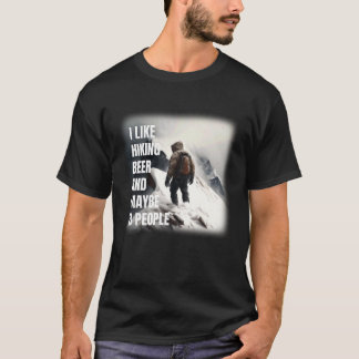 Camiseta Cerveza de senderismo y excursionismo por la monta