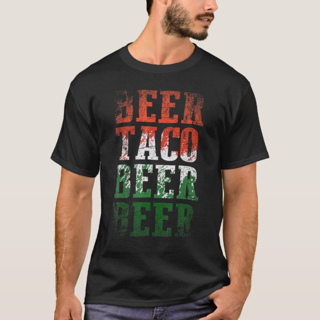 Camiseta Cerveza de Taco de Cerveza Cinco De Mayo (Anverso)
