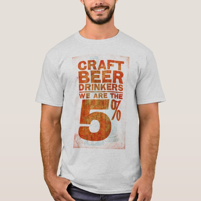 Camiseta Cerveza del arte Bebedor-somos los 5% (Anverso)