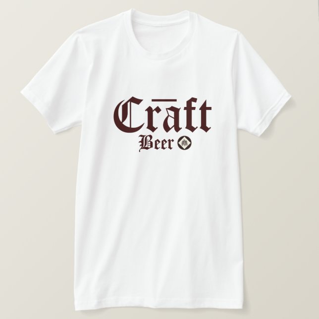 Camiseta Cerveza del arte - símbolo Borgoña de los saltos (Anverso del diseño)