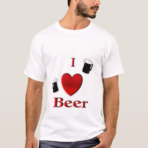 Camiseta Cerveza del corazón Frothy Mugs