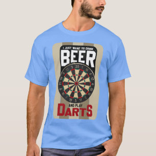 Camiseta Cerveza divertida de dardos diciendo dardos motif