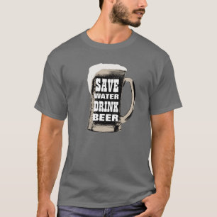 Camiseta Cerveza divertida de la bebida del agua de la
