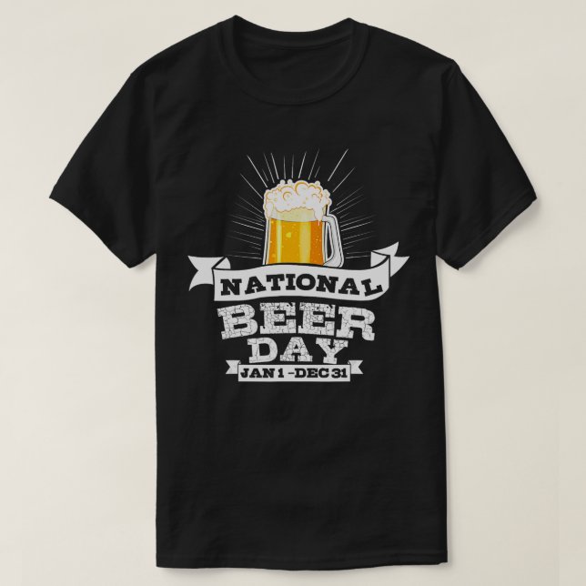 Camiseta Cerveza divertida en el Día Nacional de la Cerveza (Diseño del anverso)