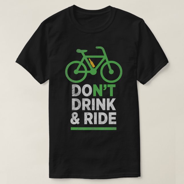 Camiseta Cerveza divertida no bebe bicicleta de montaña (Diseño del anverso)