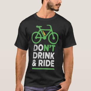 Camiseta Cerveza divertida no bebe bicicleta de montaña