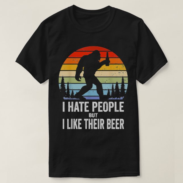 Camiseta Cerveza divertida para bebedores de pie para Sasqu (Diseño del anverso)