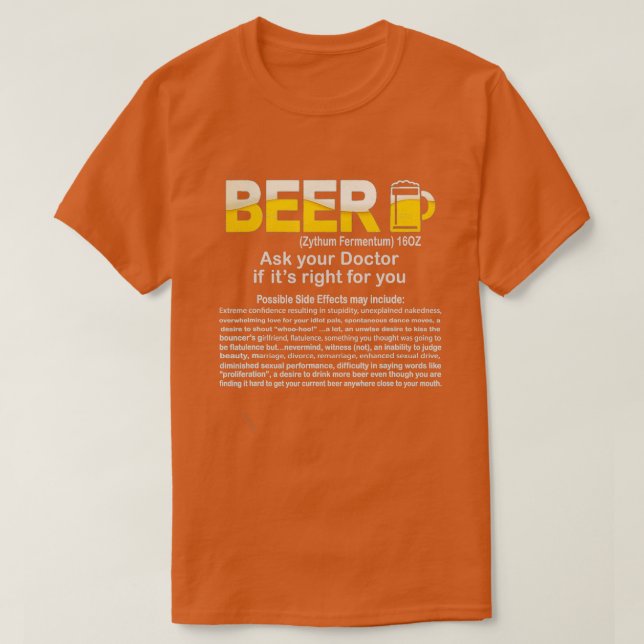 Camiseta Cerveza divertida Pregúntele a su Médica si es el  (Diseño del anverso)