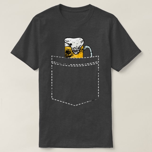 Camiseta Cerveza en bolsillo para Beer Lover 2 (Diseño del anverso)