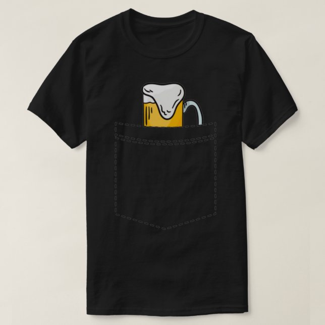 Camiseta Cerveza en bolsillo para cerveza Lover (Diseño del anverso)