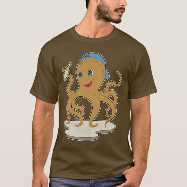 Camiseta Cerveza en frasco Octopus (Anverso)