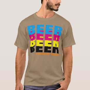 Camiseta CERVEZA en los colores CMYK, mi bebida favorita