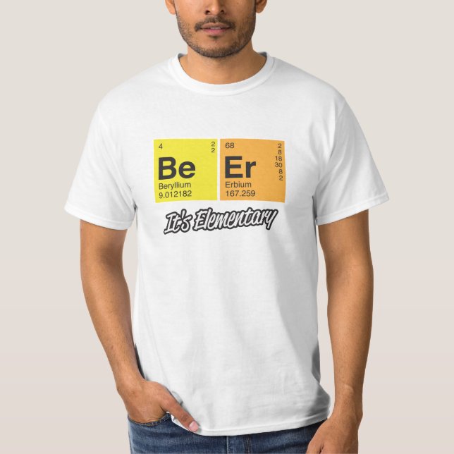 Camiseta Cerveza - es elemental (Anverso)