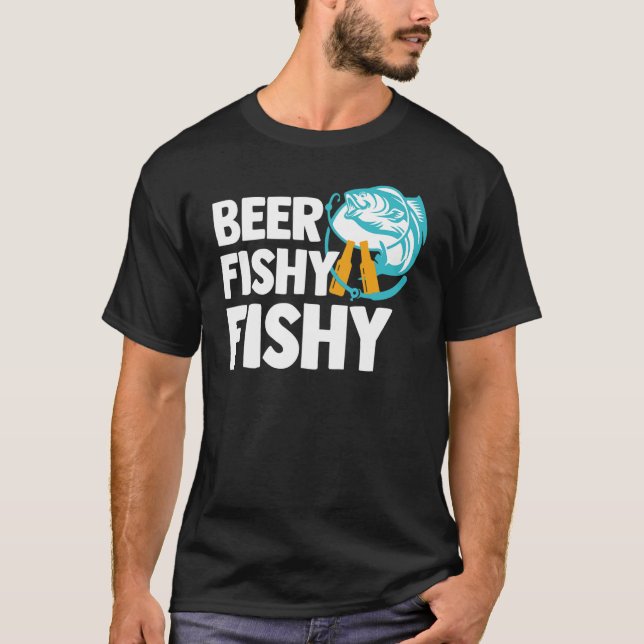 Camiseta Cerveza Fishy Fishy Graciosa Pesca Regalo de Chist (Anverso)