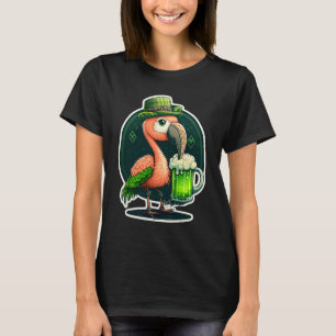 Camiseta Cerveza Flamingo Duende Flamingo Irlandés San Patr