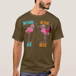Camiseta Cerveza Flamingo Para Las Mujeres Hombres Ave Funn
