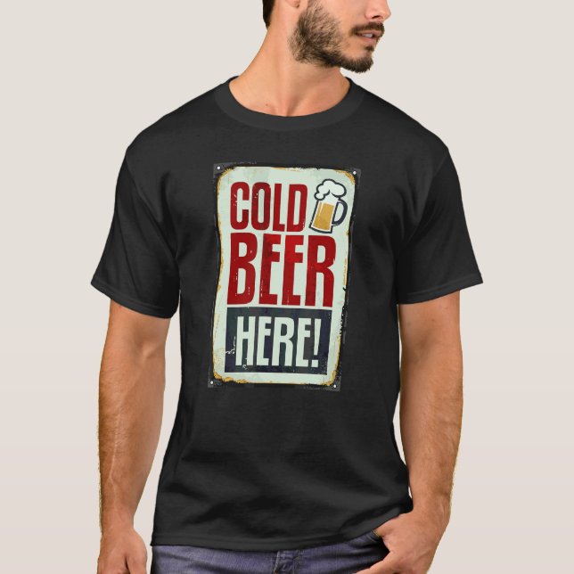 Camiseta Cerveza Fría Aquí (Anverso)