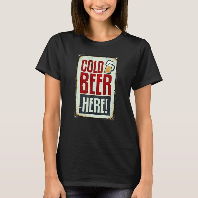 Camiseta Cerveza Fría Aquí (Anverso)