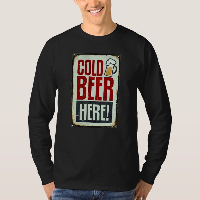 Camiseta Cerveza Fría Aquí (Anverso)