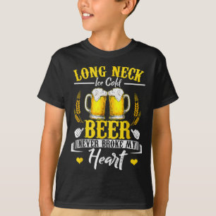 Camiseta Cerveza fría de helado de cuello largo nunca me ro