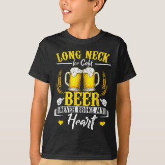 Camiseta Cerveza fría de helado de cuello largo nunca me ro