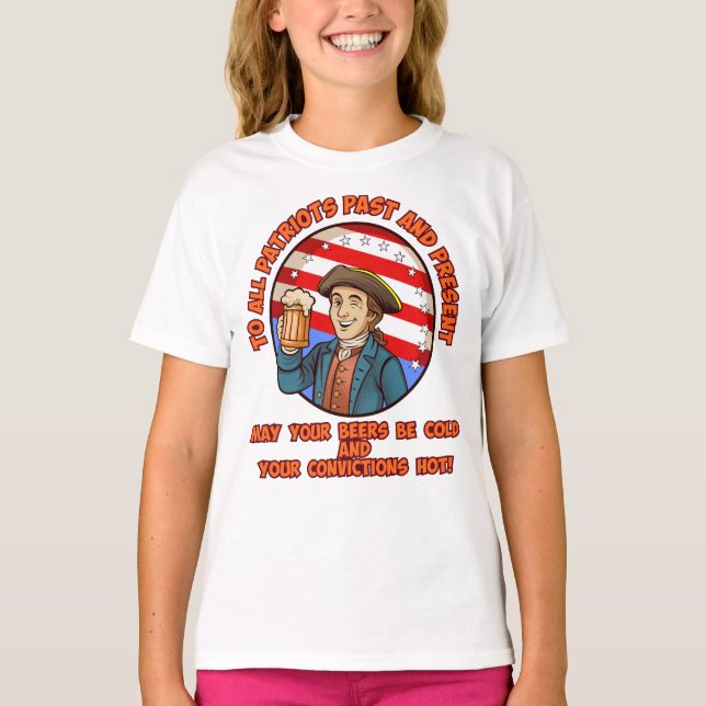 Camiseta Cerveza fría el 4 de julio (Anverso)