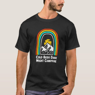 Camiseta Cerveza fría Oscura Camping Nocturno Cápsula Bebid