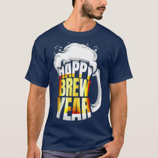 Camiseta Cerveza Glass Mug Feliz Año Nuevo Nochevieja