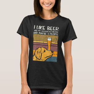 Camiseta Cerveza Golden Retriever 3 Personas Divertido Bebe