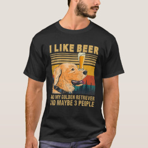 Camiseta Cerveza Golden Retriever 3 Personas Divertido Perr