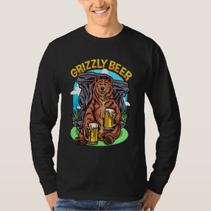 Camiseta Cerveza Grizzly Oso bebiendo cervezas fin de seman