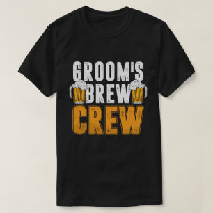 Camiseta Cerveza Groomsmen de la tripulación de Brew Groom