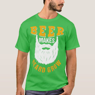Camiseta Cerveza hace que la barba crezca un regalo diverti