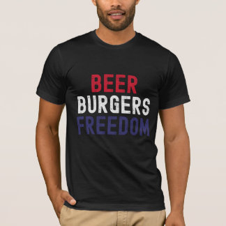 Camiseta Cerveza, hamburguesas, libertad