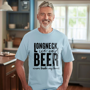 Camiseta Cerveza helada de cuello largo nunca me rompió el 