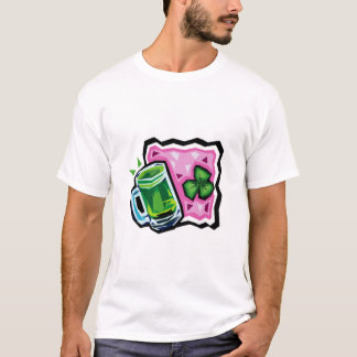 Camiseta Cerveza inglesa y trébol verdes