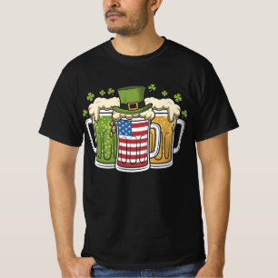 Camiseta Cerveza Irlandesa Irlanda Estados Unidos Bandera A