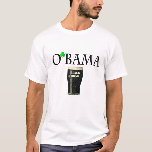 Camiseta Cerveza irlandesa negra de Obama (Anverso)