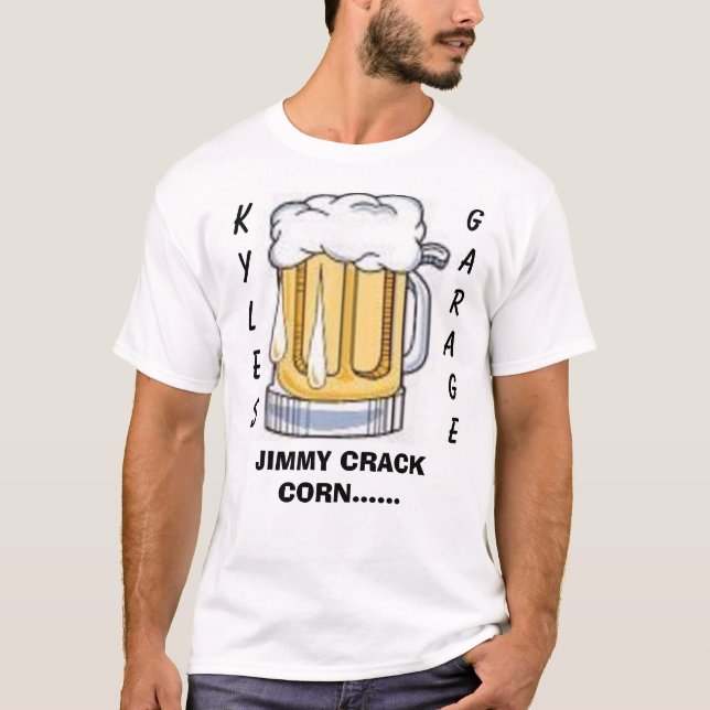Camiseta cerveza, K YLES      , GARAJE, MAÍZ de la GRIETA (Anverso)