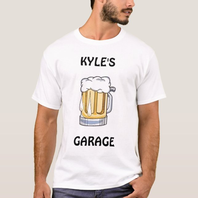 Camiseta cerveza, KYLE, GARAJE - modificado para requisitos (Anverso)