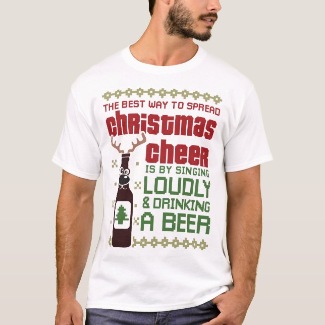 Camiseta Cerveza - La Mejor Manera De Difundir Alegría A Lo (Anverso)