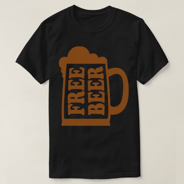 Camiseta Cerveza libre (Diseño del anverso)