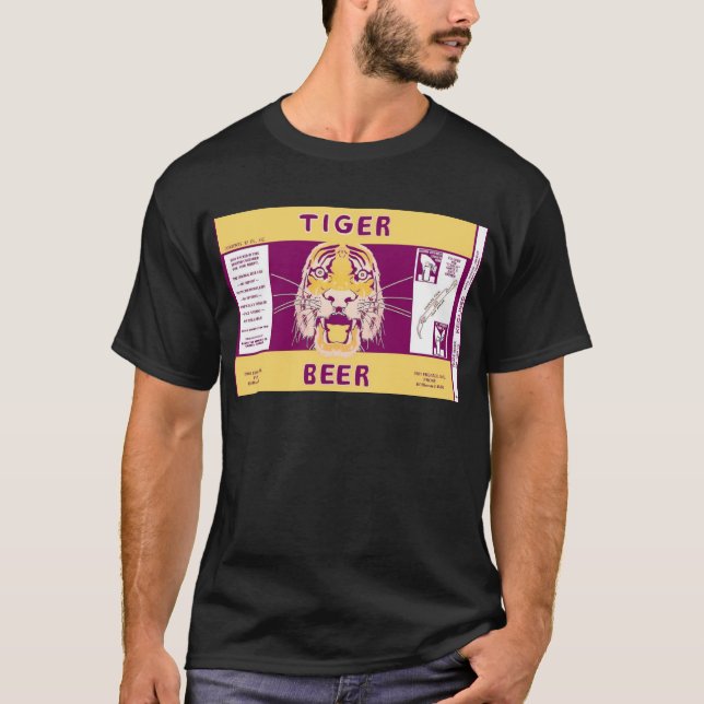Camiseta Cerveza Manhattan del tigre que elabora cerveza la (Anverso)