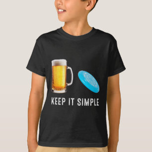 Camiseta Cerveza Manténlo Simple Y Disc Golf Divertido Comú